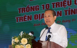 Phó Thủ tướng Thường trực dự lễ phát động đề án trồng 10 triệu cây xanh trên địa bàn tỉnh Bến Tre