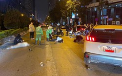 Xe ô tô gây tai nạn liên hoàn trong đêm khiến nhiều người bị thương