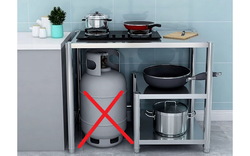Đừng đặt bình gas ngay dưới bếp nấu, đây mới là vị trí chuẩn mà bạn nên để