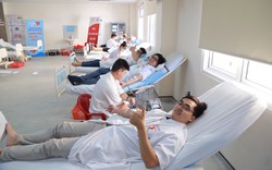 Hàng trăm cán bộ, y bác sỹ trẻ tham gia hiến máu cứu người sau bão Noru