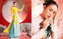 Những tà áo dài truyền thống khắc họa hình ảnh cây tre Việt Nam