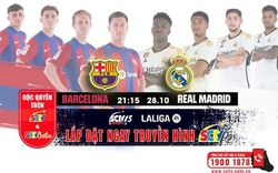 Độc quyền trên SCTV và SCTVOnline: Trận cầu kinh điển Barcelona - Real Madrid