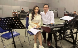 Hồ Quỳnh Hương và dàn nghệ sĩ tập hát cùng nhạc sĩ Đỗ Bảo cho đêm nhạc 