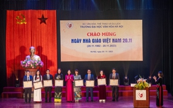 Thứ trưởng Bộ Văn hóa, Thể thao và Du lịch Trịnh Thị Thủy dự lễ chào mừng ngày Nhà giáo Việt Nam tại Đại học Văn hóa Hà Nội