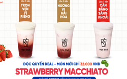 Độc quyền Strawberry Macchiato chỉ 32.000 đồng từ nhà KOI Thé, ShopeeFood có hết