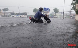 Nhiều tuyến đường ở Đà Nẵng ngập sâu do mưa lớn kéo dài