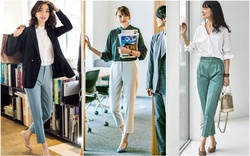 Kiểu quần âu tạo hiệu ứng chân dài thon gọn cho nàng công sở