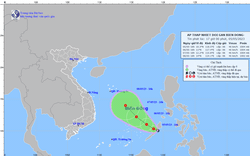 Áp thấp nhiệt đới giật cấp 8 đã đi vào Biển Đông 