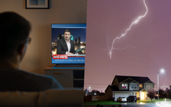 Có nên xem TV khi trời đang mưa bão không?