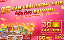 Hảo Hảo đãi vàng 24K và chảo mì dát vàng lớn nhất Việt Nam mừng sinh nhật 23