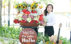 Mùa thu Việt Trì đẹp rực rỡ bên những chiếc xe chở đầy hoa