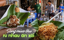 Sáng mùa thu Hà Nội ghé sạp xôi giữa phố xá nhộn nhịp, nghe tâm sự cô bán hàng người làng Phú Thượng: Bán xôi mua nhà lầu xe hơi được không?