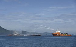Hơn 1.000 người diễn tập ứng phó sự cố tàu 6.000 tấn tràn dầu trên biển