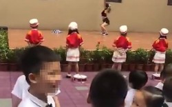Học sinh mẫu giáo Trung Quốc “nháo nhác” xem múa cột ngày trong khai giảng
