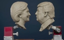 Tượng sáp Trump – Clinton: Thua trận đồng nghĩa với “mất đầu”