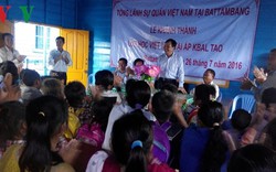 Xây tặng trường học trên Biển Hồ cho con em Việt kiều tại Campuchia