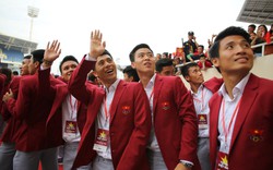 Nụ cười đã nở trên môi các vận động viên Đoàn Thể thao Việt Nam