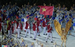 Đoàn Thể thao Việt Nam diễu hành trong lễ khai mạc ASIAD 2018
