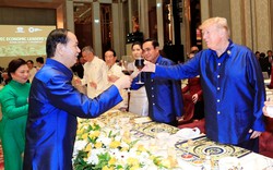 Chủ tịch nước Trần Đại Quang nâng ly chào mừng lãnh đạo các nền kinh tế APEC 2017