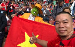 World Cup 2018: Người hâm mộ Việt mang Quốc kì sang khán đài sân vận động Luzhniki Moscow