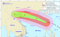 Siêu bão Mangkhut đang tiến vào Biển Đông với sức gió cấp 14 giật cấp 17
