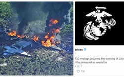 Hiện trường thảm khốc rơi máy bay quân sự Mỹ