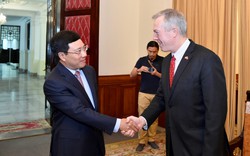 Phó Thủ tướng, Bộ trưởng Ngoại giao Phạm Bình Minh tiếp Đại sứ Hoa Kỳ Ted Osius chào từ biệt
