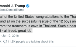 Mỹ, Anh, Đức đồng loạt lên tiếng về chiến dịch giải cứu đội bóng nhí Thái Lan thành công