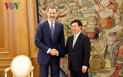 Phó Thủ tướng Phạm Bình Minh tiếp kiến Nhà vua Tây Ban Nha