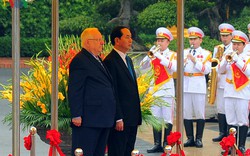 Chùm ảnh: Lễ đón chính thức Tổng thống Israel thăm Việt Nam