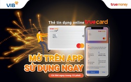 Mở thẻ tín dụng online TrueCard không cần chứng minh thu nhập