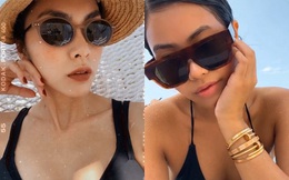 Hà Tăng - Tiên Nguyễn khoe ảnh diện bikini lấp ló vòng 1: Cặp chị em dâu hơn kém 10 tuổi gợi cảm và thân thiết nức tiếng Vbiz