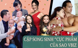 4 cặp song sinh &quot;cực phẩm&quot; của sao Vbiz: Xinh hết chỗ chê lại còn tiềm năng, nhóc nhà Hồ Ngọc Hà chưa chào đời đã gây bão