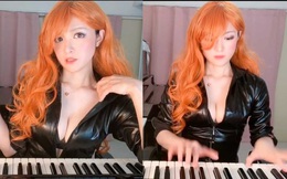 Thay áo liên tục và chơi piano trên sóng, nữ streamer khiến triệu fan vừa sướng tai vừa sướng mắt