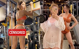 Checkin phòng gym nhưng mặc toàn... bikini, 2 hot girl nhận tấn gạch đá từ chính 500 anh em: Mặc thế thì tập kiểu gì?