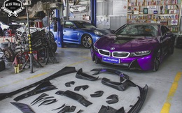 Cận cảnh thợ độ Đà Nẵng lắp ráp bodykit chất chơi giá hàng trăm triệu cho BMW i8