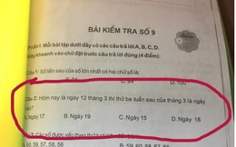 Bài toán lớp 1 gây lú: &quot;Hôm nay ngày 12 tháng 3, hỏi thứ 3 tuần sau của tháng 3 là ngày nào?&quot;