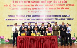 Samsung ký kết 3 bên với Bộ Công Thương và tỉnh Bắc Ninh về chương trình hỗ trợ doanh nghiệp Việt Nam tham gia chuỗi cung ứng