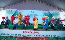 Khởi công xây dựng nhà máy đông trùng hạ thảo rộng hơn 3.000 m2 tại Long An