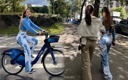 Mới sáng sớm Chi Pu đã gây "sốc visual" với màn đạp xe giữa trời Thu New York, vòng 2 bé xíu lộ rõ vẫn là tâm điểm chú ý!