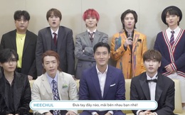 Super Junior bắt trend &quot;Đưa tay đây nào, mãi bên nhau bạn nhé&quot; gửi đến fan Việt Nam