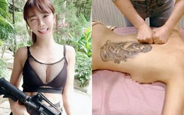 Khoe trọn lưng trần, lấp ló vòng 1 khi đi massage, nàng hot girl khiến CĐM phát sốt đi truy tìm info