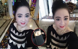 Bà Phương Hằng khoe ảnh selfie với toàn kim cương, vàng bạc, nhưng chiếc &quot;điện thoại quý tộc&quot; có giá hàng trăm triệu mới là tâm điểm &quot;soi&quot; của netizen