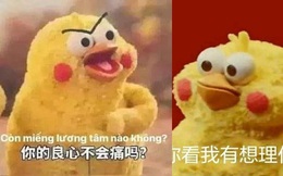 Meme chú gà &quot;Còn miếng lương tâm nào không?&quot; gây sốt MXH: Gia đình &quot;đông dân&quot;, không từ Trung Quốc cũng không phải... gà!