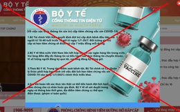 Xuất hiện trò lừa "Bộ Y tế xác thực thông tin đăng ký tiêm vaccine" để đánh cắp tài khoản ngân hàng