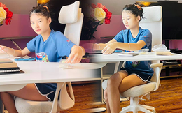 Ái nữ của Trương Ngọc Ánh học online cũng gây sốt với màn khoe chân dài ấn tượng, hé lộ không gian phòng riêng ở Mỹ