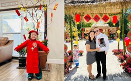 Gia đình Youtuber Hoyer Family đón Tết Việt ở Mỹ, cô con gái được mẹ cho diện áo dài với biểu cảm hết sức đáng yêu