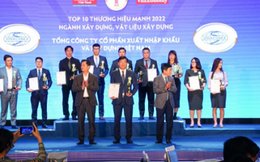 Vinaconex đạt TOP 10 thương hiệu mạnh ngành xây dựng, vật liệu xây dựng 2022