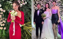 Toàn cảnh hôn lễ Hoa hậu Đỗ Mỹ Linh và chồng doanh nhân: Dàn mỹ nhân đổ bộ, Lương Thuỳ Linh bắt được hoa cưới 