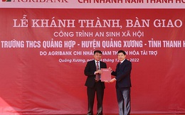 Agribank tài trợ 100% kinh phí xây dựng trường THCS Quảng Hợp, Thanh Hóa